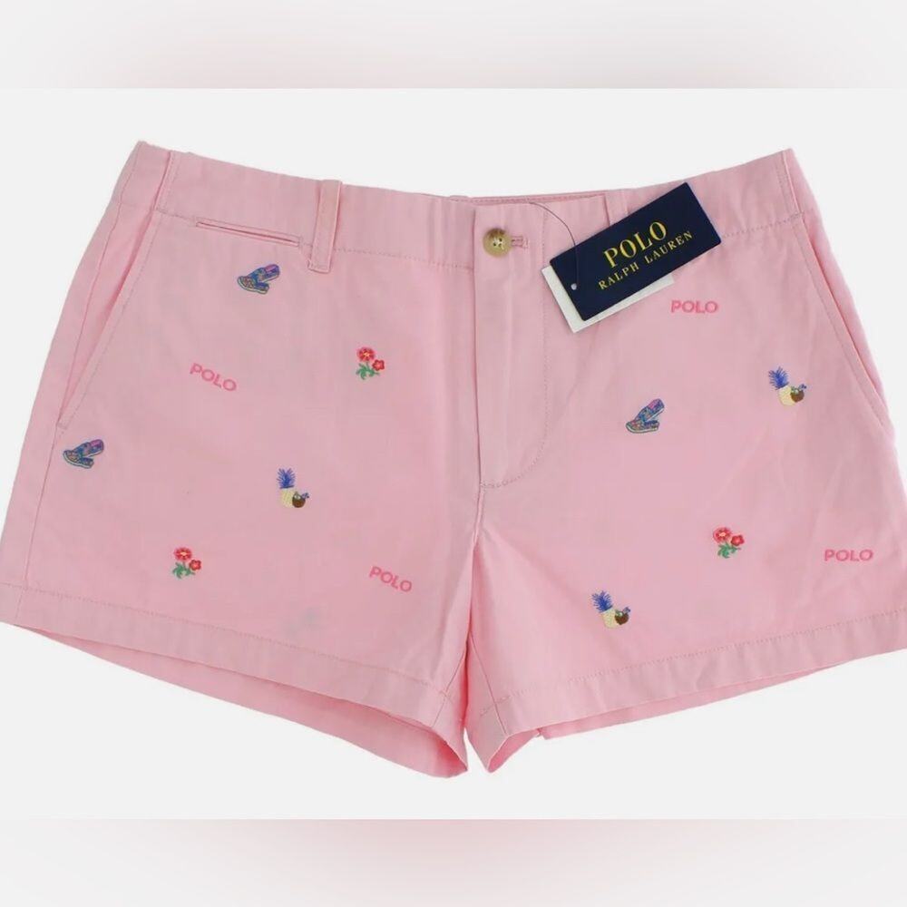Polo Ralph Lauren Women's Shorts Summer Graphics 100% Cotton 5-Pocket, 3…